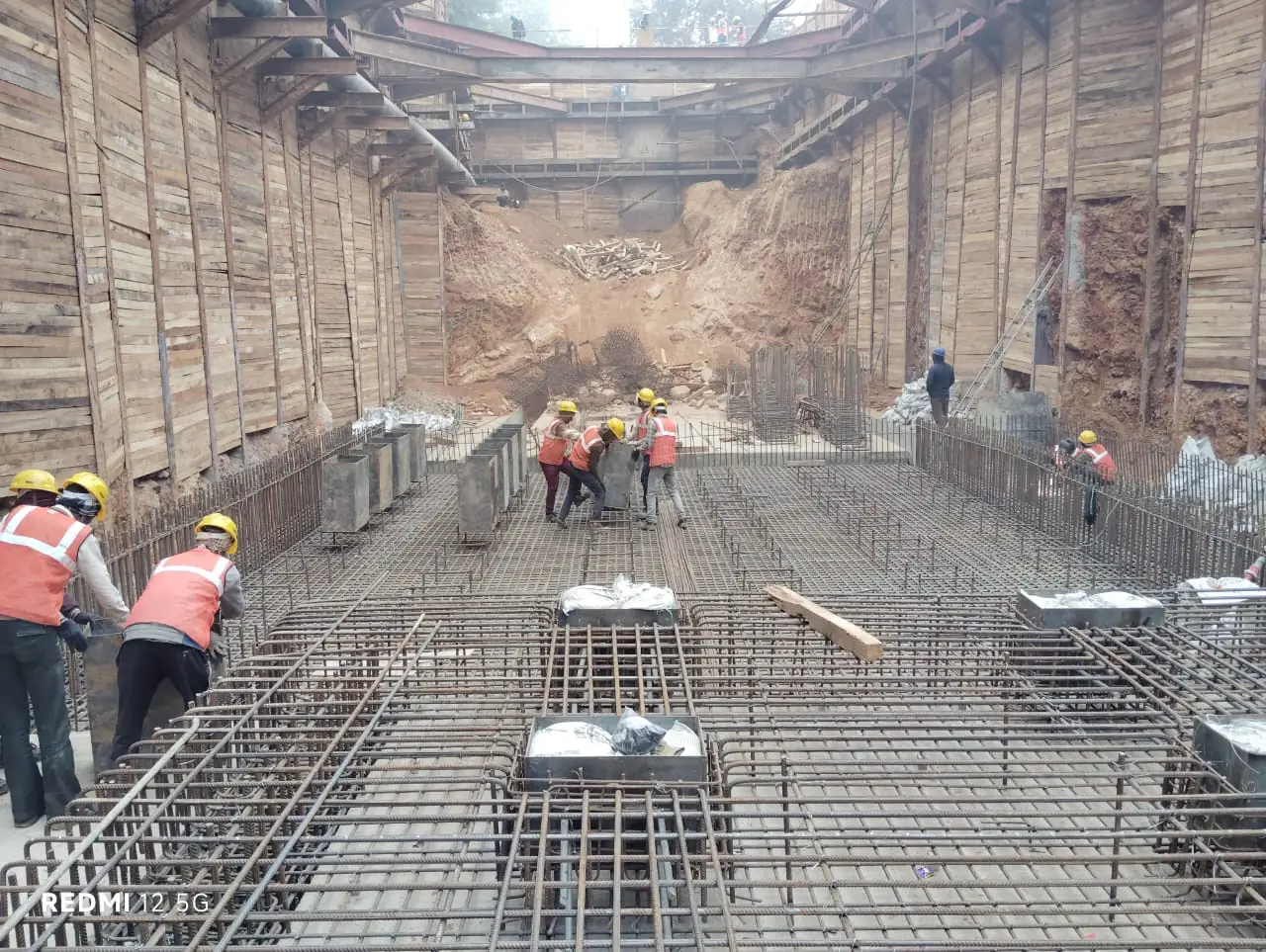 Infrastructure tunnel construction work